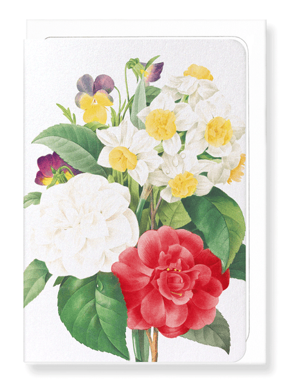 Ezen Designs - Pansies, narcissus & camellia (detail) - Greeting Card - Front