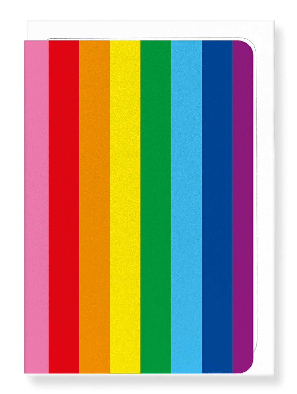 Ezen Designs - Original 8 colour LGBT pride flag - Greeting Card - Front