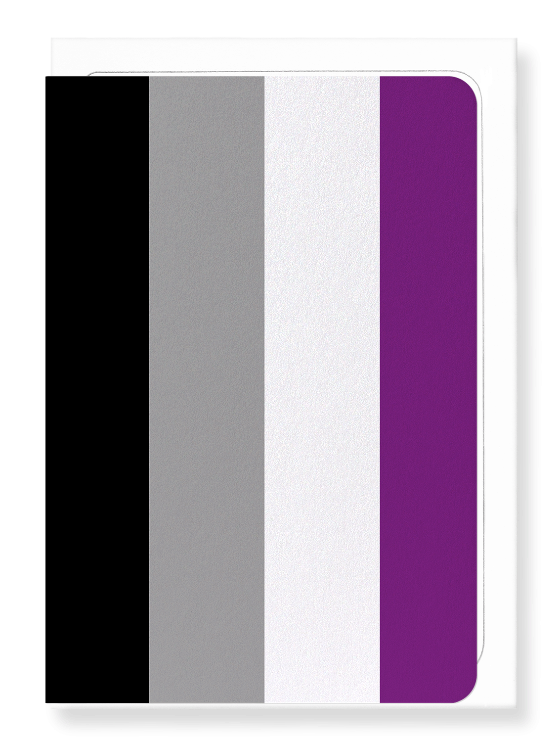 Ezen Designs - Asexual pride flag - Greeting Card - Front