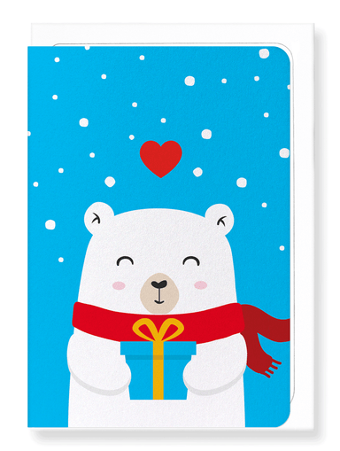 Ezen Designs - Smiling polar bear - Greeting Card - Front