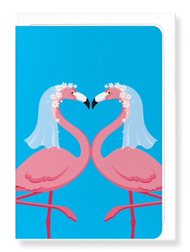 Ezen Designs - Flamingo brides - Greeting Card - Front