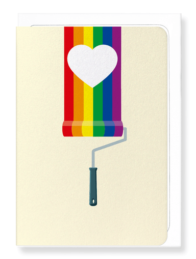 Ezen Designs - PAINT ROLLER RAINBOW - Greeting Card - Front