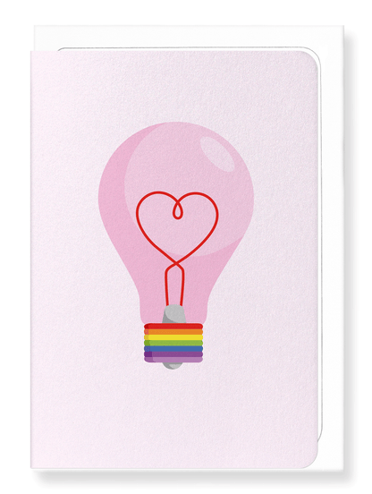 Ezen Designs - Rainbow lightbulb - Greeting Card - Front