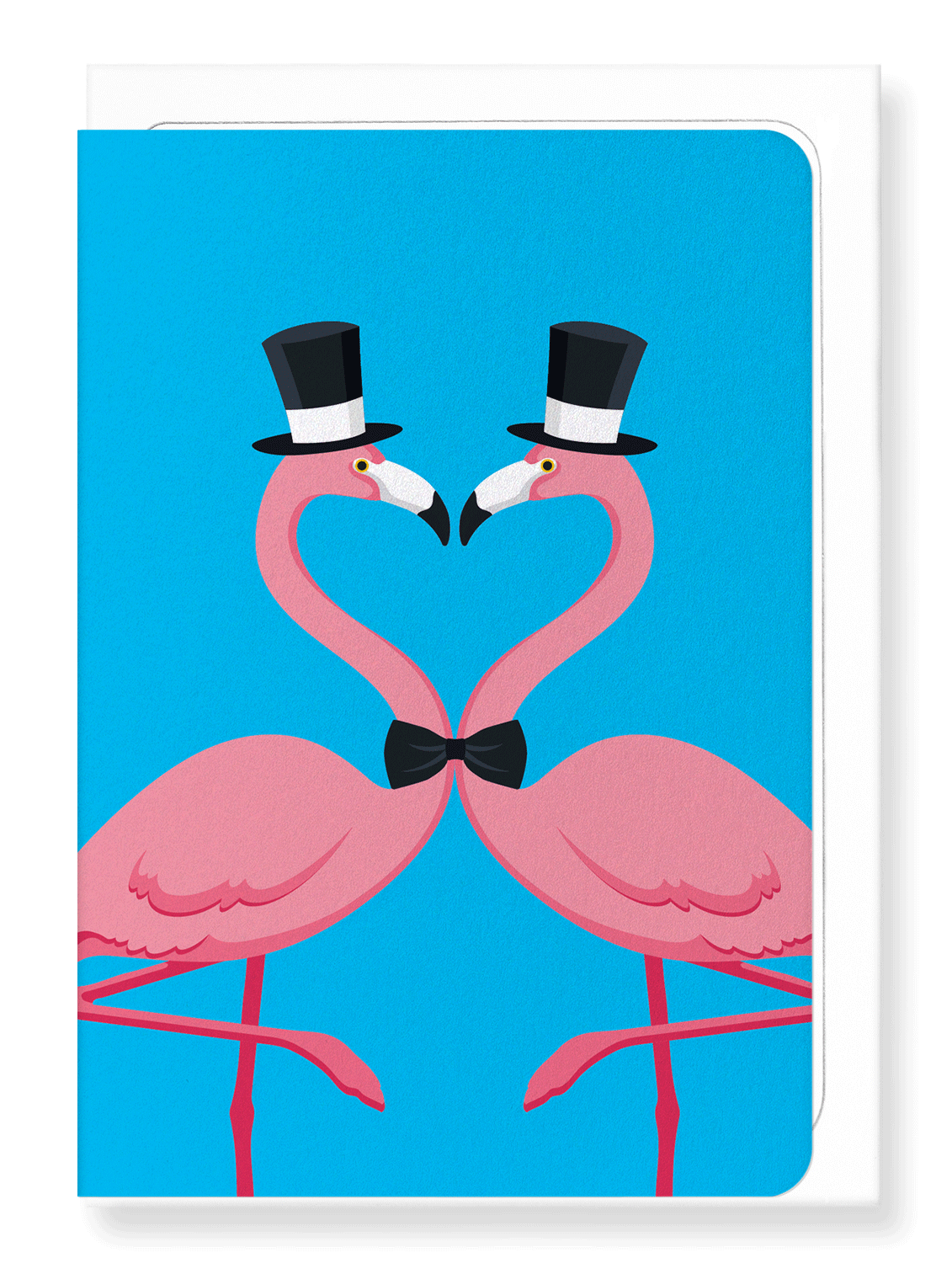 Ezen Designs - Flamingos grooms - Greeting Card - Front