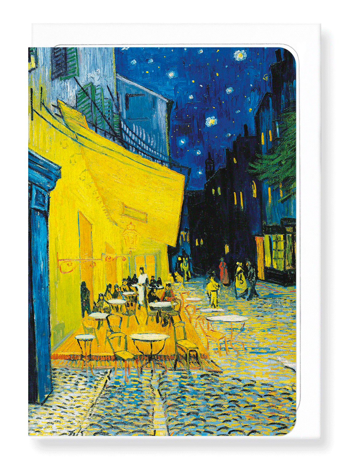 Ezen Designs - Café terrace at night by van gogh - Greeting Card - Front