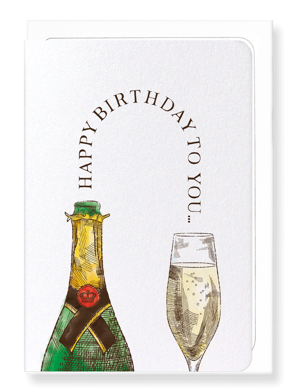 Ezen Designs - Happy birthday champagne - Greeting Card - Front
