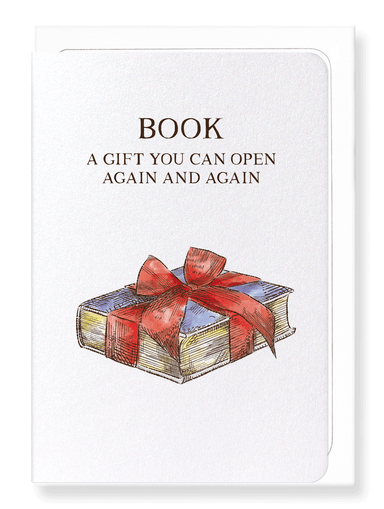 Ezen Designs - A book is a gift - Greeting Card - Front