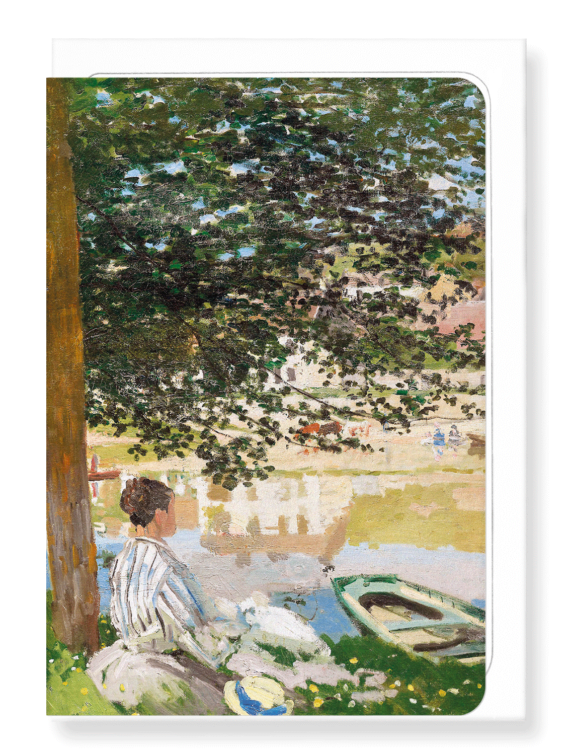Ezen Designs - On the bank of the seine (1868) - Greeting Card - Front