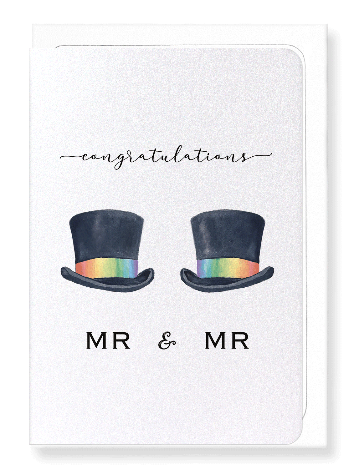 Ezen Designs - Mr & mr hats - Greeting Card - Front