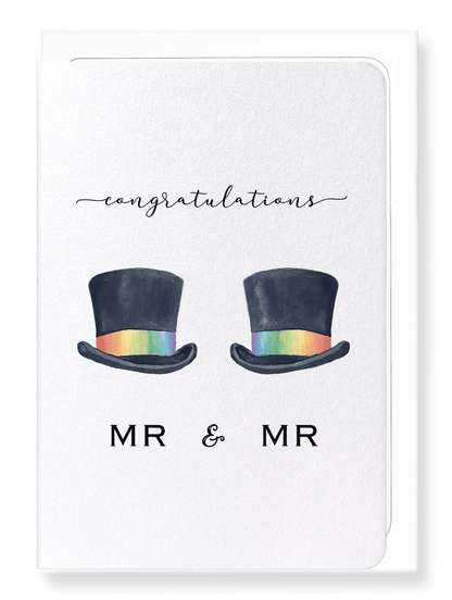 Ezen Designs - Mr & mr hats - Greeting Card - Front