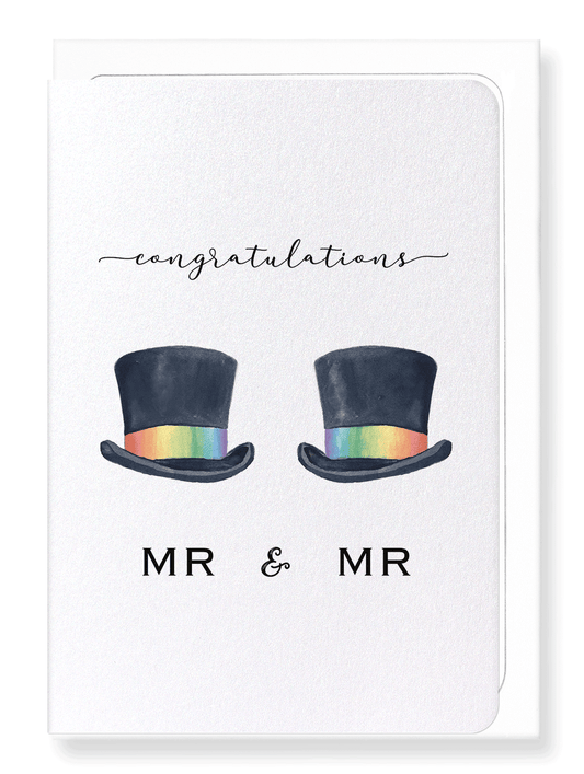 Ezen Designs - Mr & mr hats - Greeting Card - Front