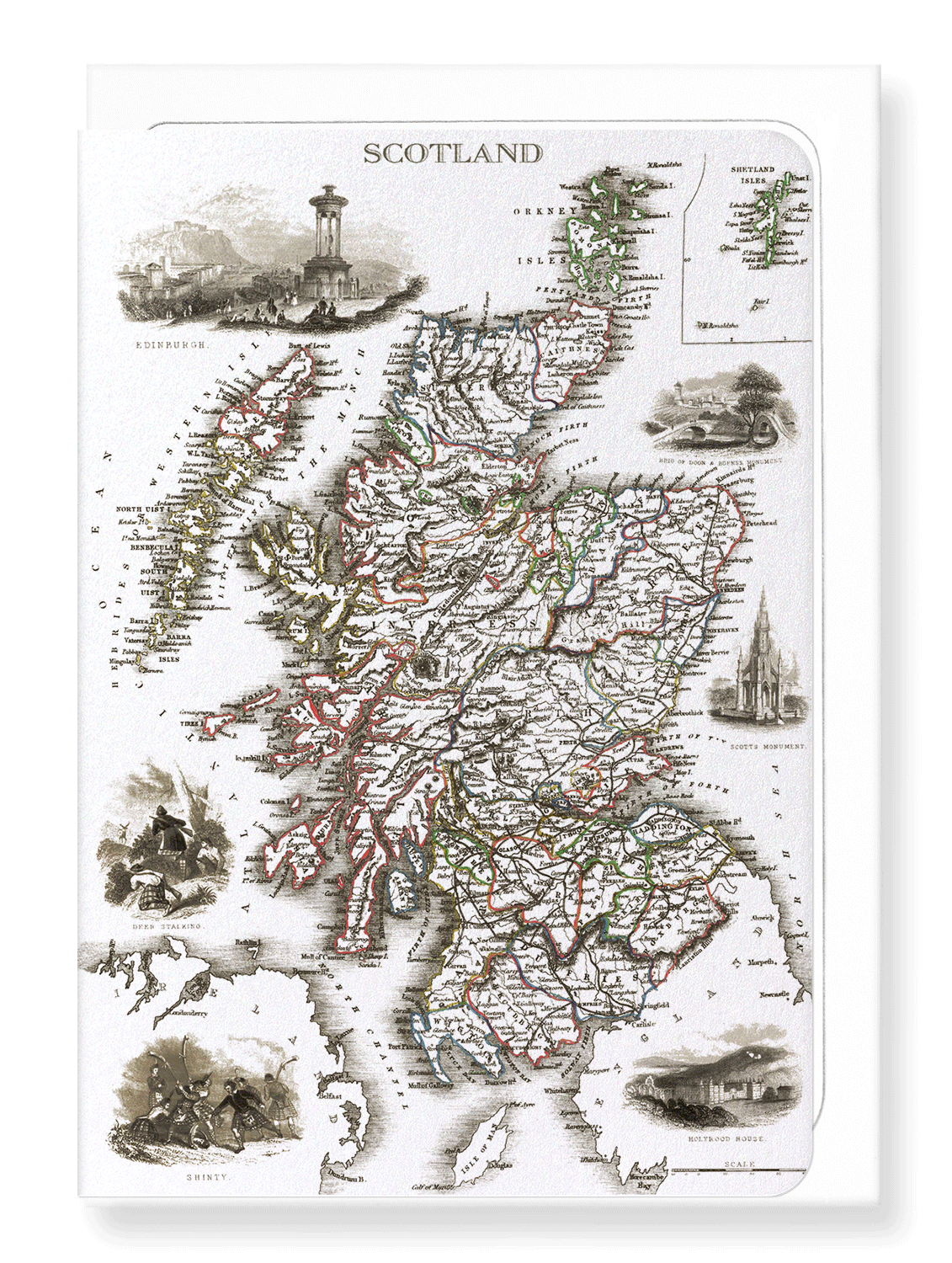 Ezen Designs - Scotland (1851) - Greeting Card - Front