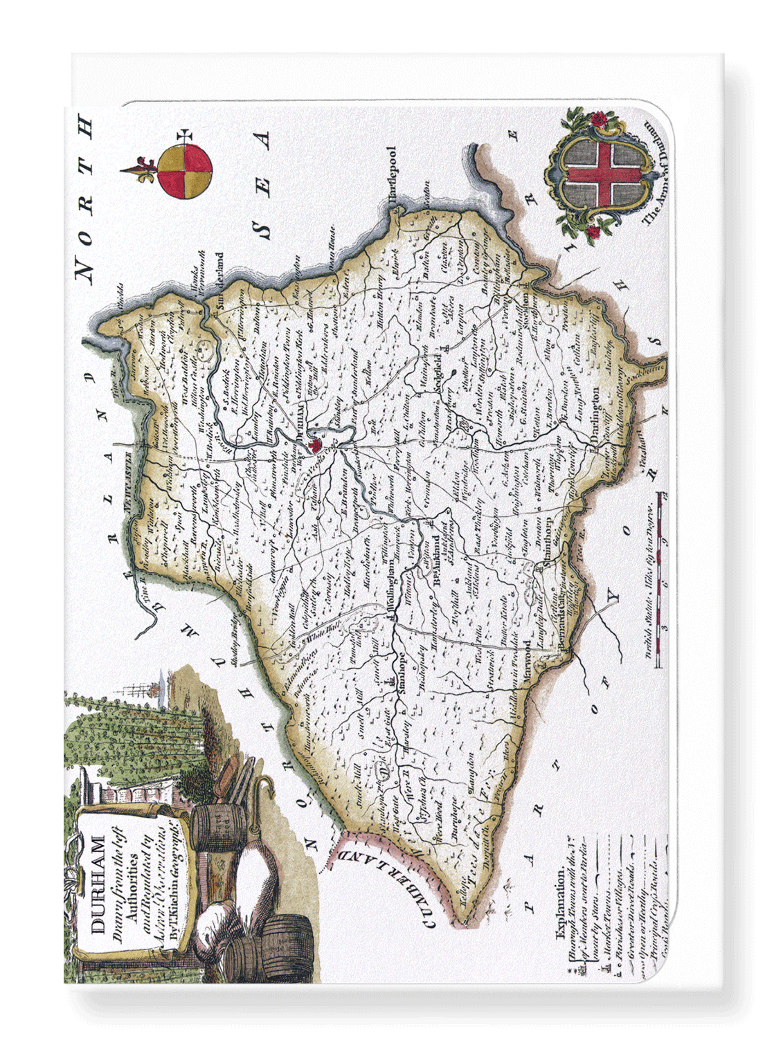 Ezen Designs - Durham (1786) - Greeting Card - Front