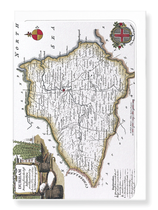 Ezen Designs - Durham (1786) - Greeting Card - Front