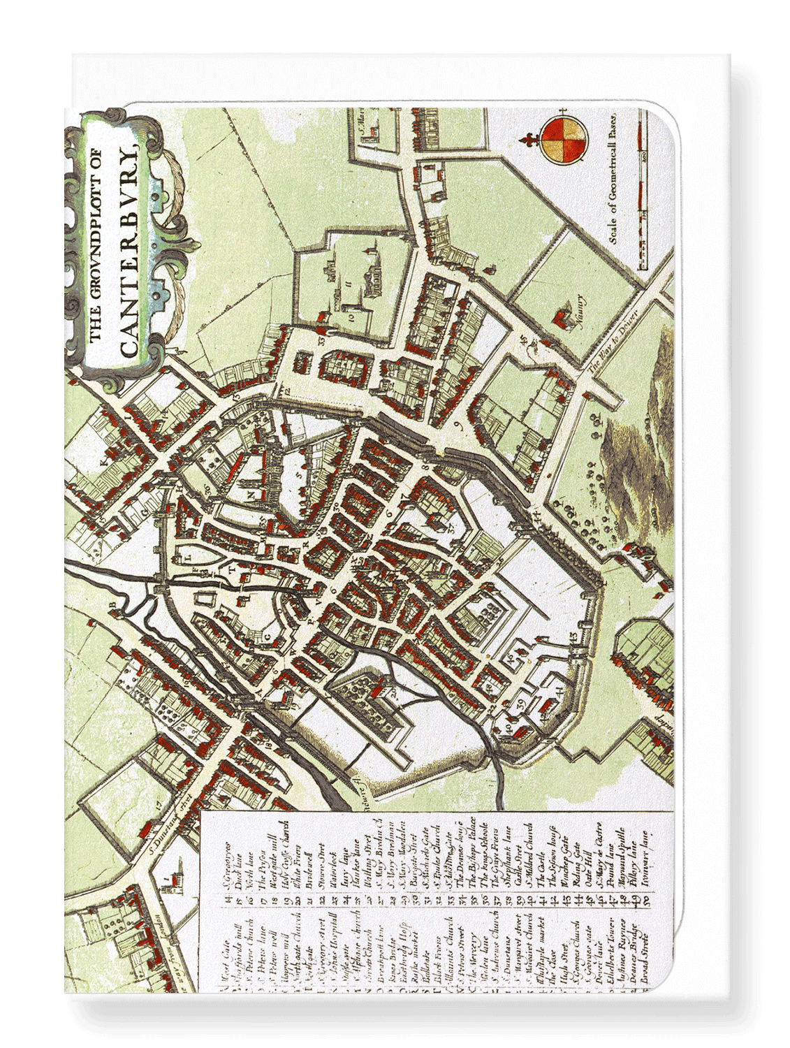 Ezen Designs - Canterbury (c.1670) - Greeting Card - Front