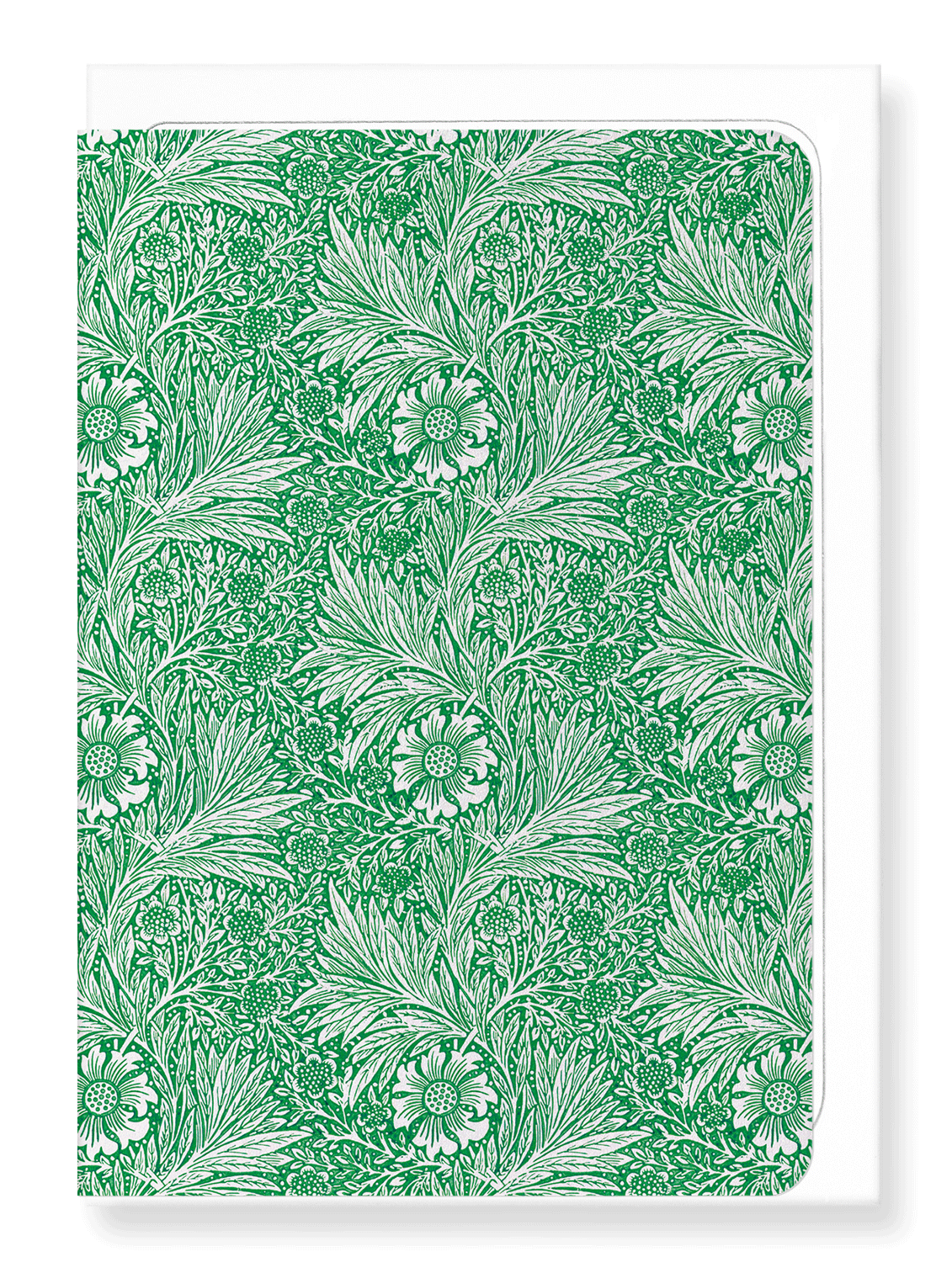 Ezen Designs - Green marigold - Greeting Card - Front