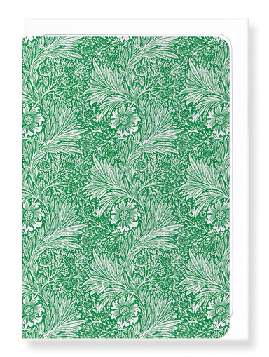 Ezen Designs - Green marigold - Greeting Card - Front