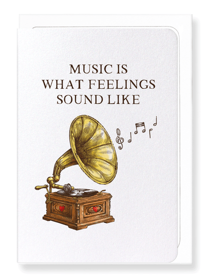 Ezen Designs - Gramophone music - Greeting Card - Front