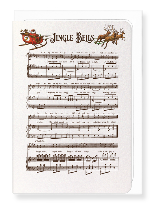 Ezen Designs - Jingle bells music score - Greeting Card - Front