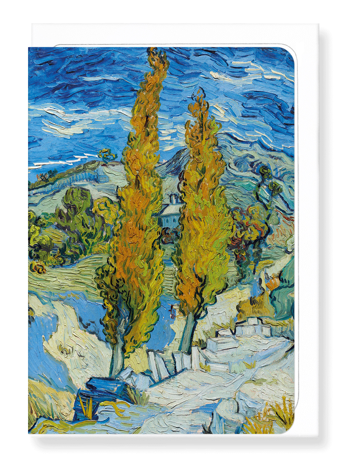 Ezen Designs - The poplars at Saint-Rémy (1889) - Greeting Card - Front