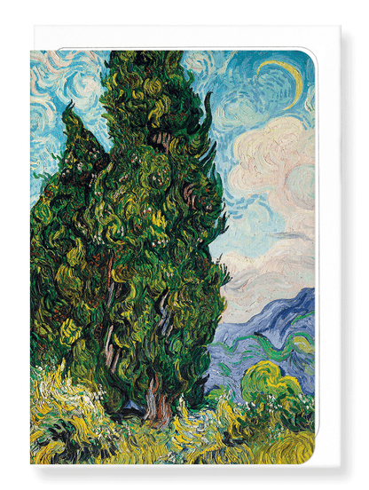 Ezen Designs - Cypresses (1889) - Greeting Card - Front