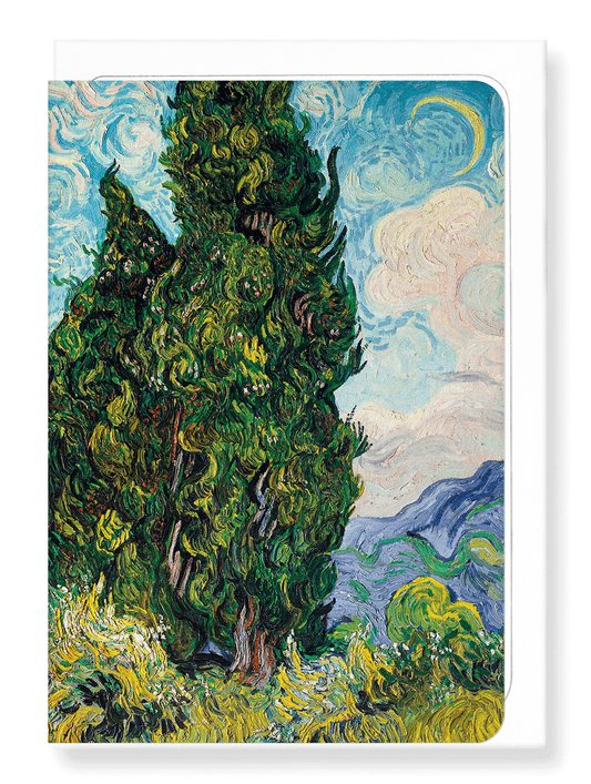Ezen Designs - Cypresses (1889) - Greeting Card - Front