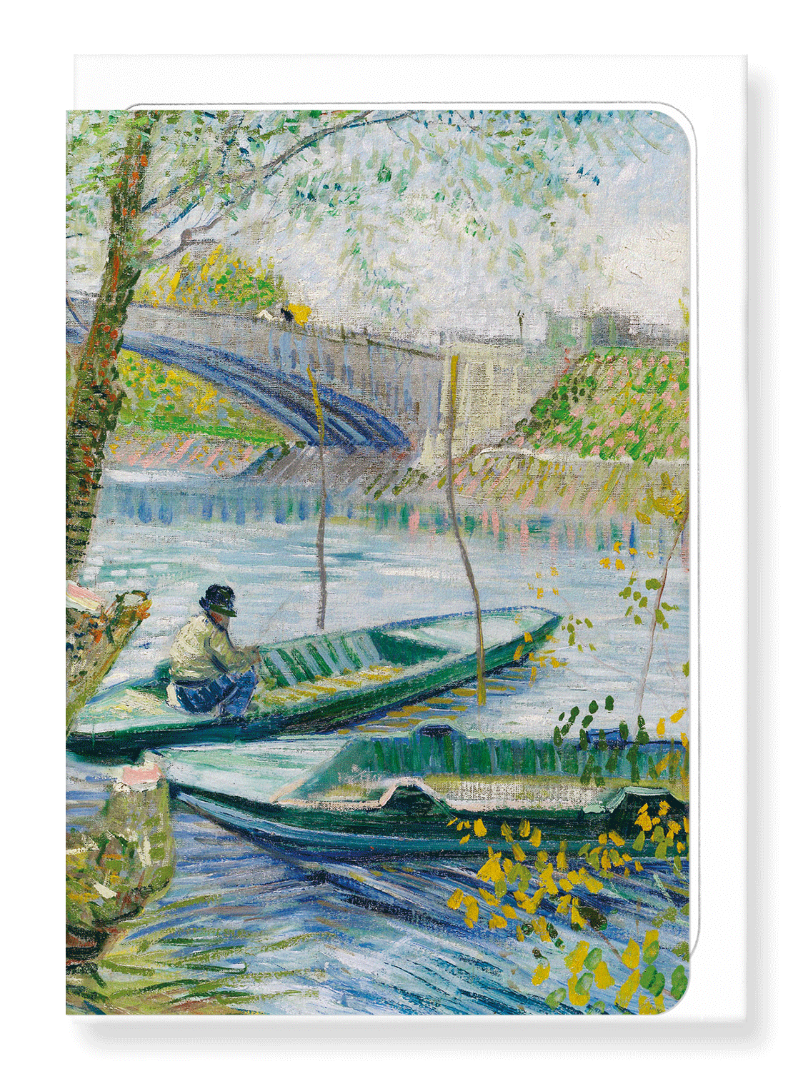 Ezen Designs - Fishing in spring, the Pont de Clichy (Asnières) (1887) - Greeting Card - Front