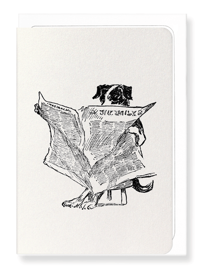 Ezen Designs - Mother hubbard’s dog reading (1918) - Greeting Card - Front