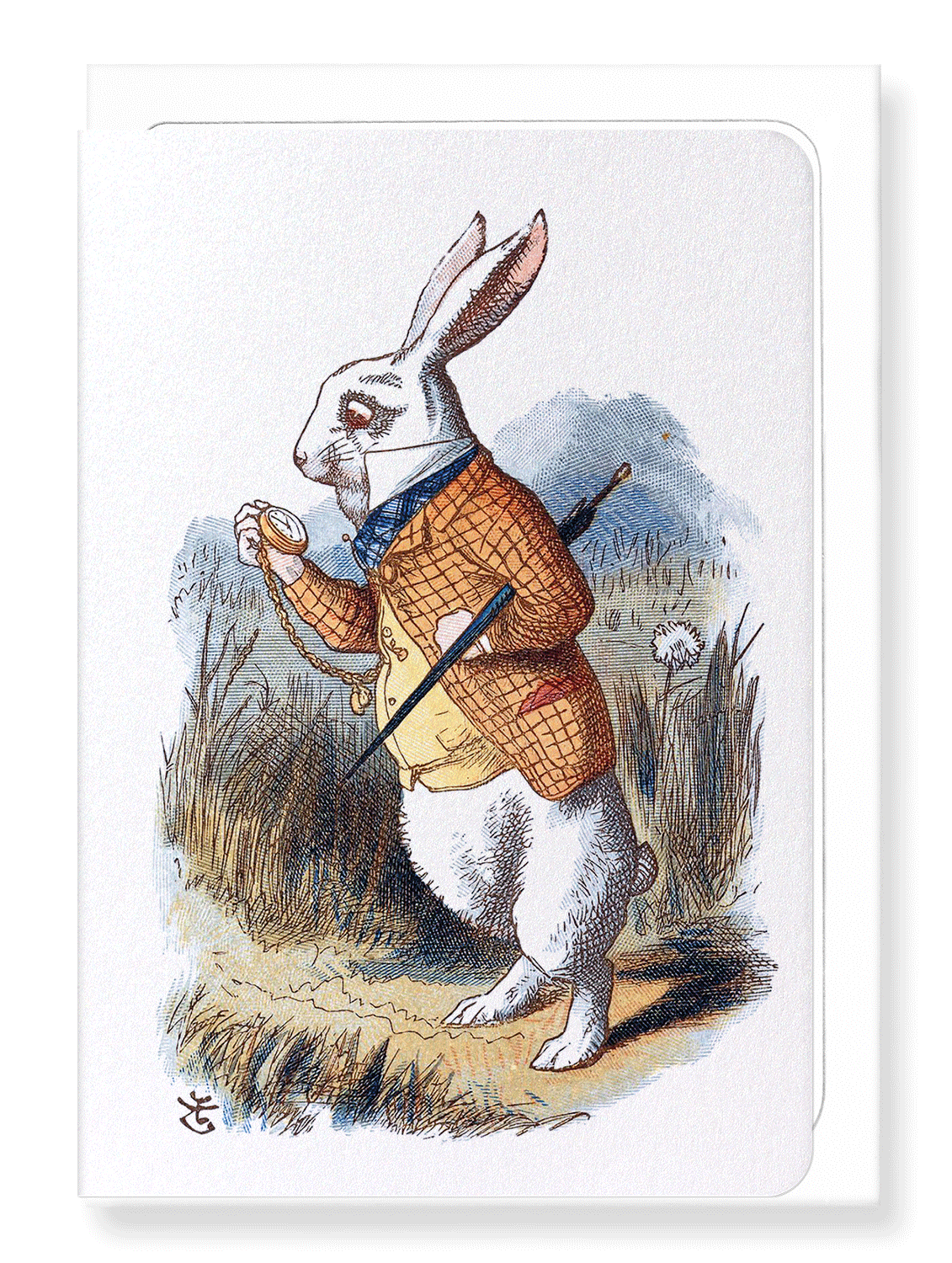 Ezen Designs - White rabbit (1865) - Greeting Card - Front