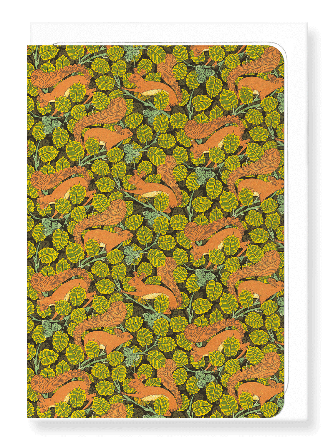 Ezen Designs - Squirrels and hazel tree (1897) - Greeting Card - Front