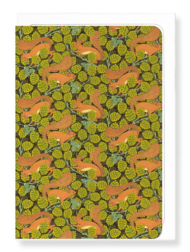 Ezen Designs - Squirrels and hazel tree (1897) - Greeting Card - Front