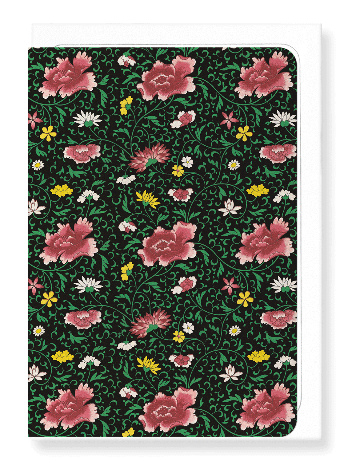 Ezen Designs - Peonies and chrysanthemums  - Greeting Card - Front