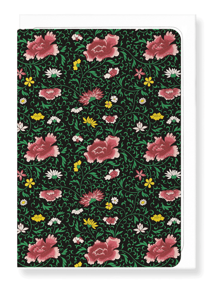 Ezen Designs - Peonies and chrysanthemums  - Greeting Card - Front