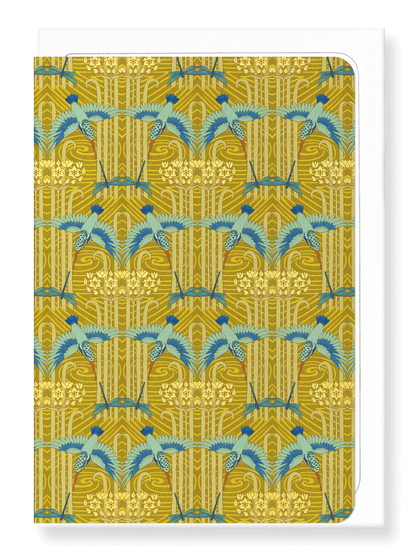 Ezen Designs - Kingfisher and dragonflies (1897)  - Greeting Card - Front