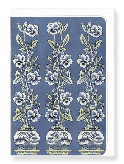 Ezen Designs - Minton Hollins flowers in pots (late 19th C.) - Greeting Card - Front