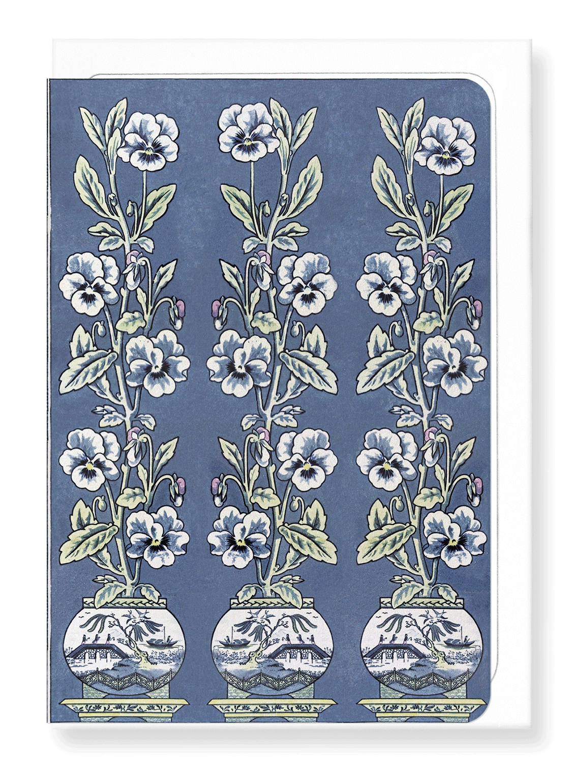 Ezen Designs - Minton Hollins flowers in pots (late 19th C.) - Greeting Card - Front