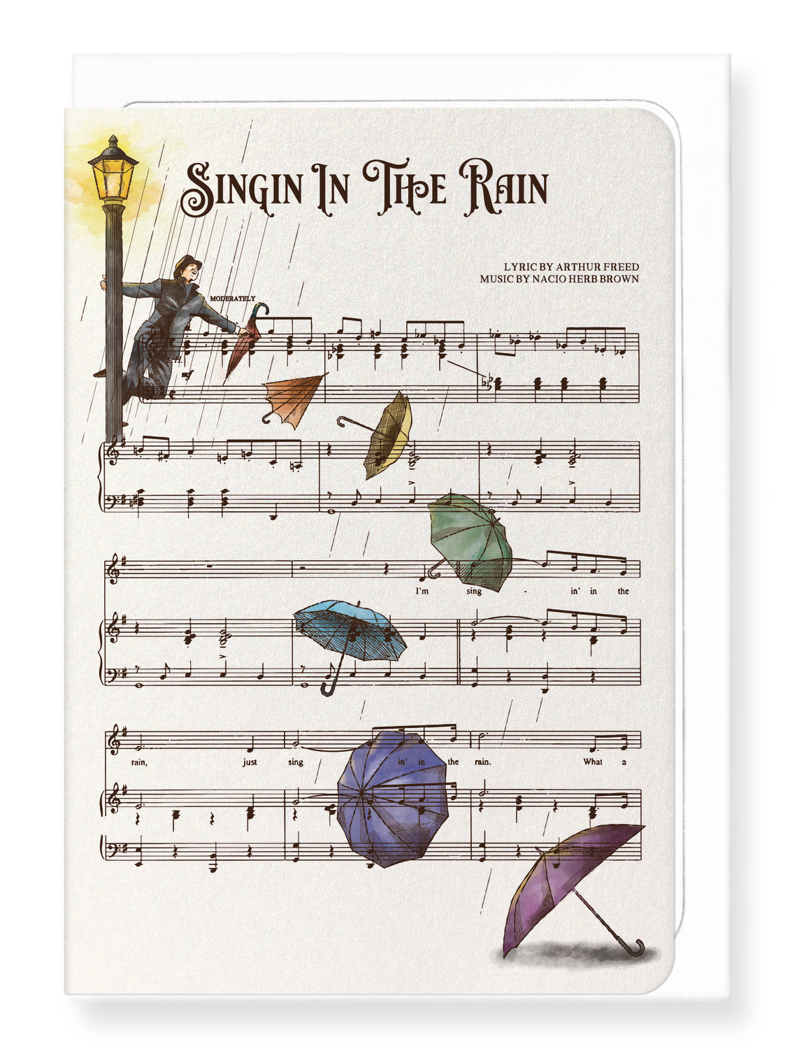 Ezen Designs - Singin’ in the Rain - Greeting Card - Front