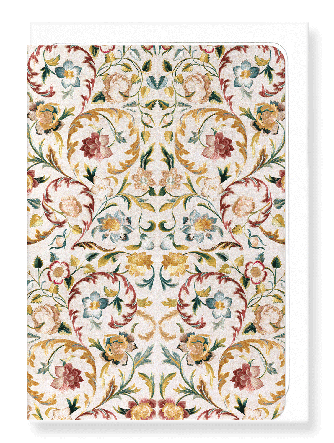 Ezen Designs - Italian Embroidered Panel (19th C) - Greeting Card - Front