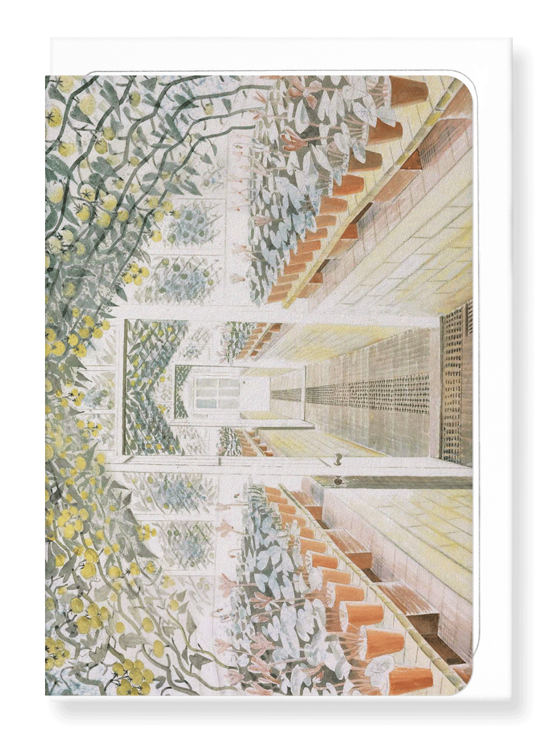 Ezen Designs - The Greenhouse: Cyclamen and Tomatoes (1935) - Greeting Card - Front