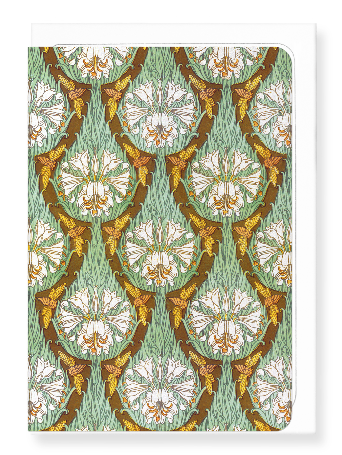 Ezen Designs - Cicadas and Lilies by Maurice Verneuil (1897) - Greeting Card - Front