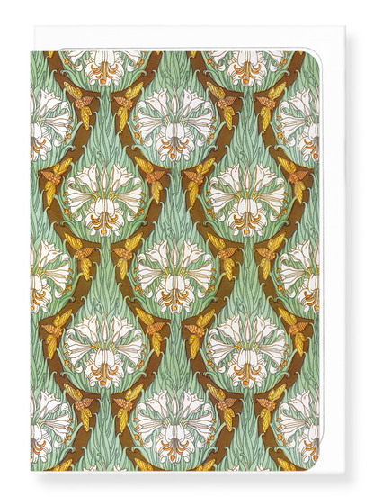 Ezen Designs - Cicadas and Lilies by Maurice Verneuil (1897) - Greeting Card - Front