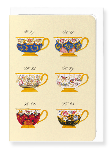 Ezen Designs - French Tea Cup Set B (c. 1825-1850) - Greeting Card - Front