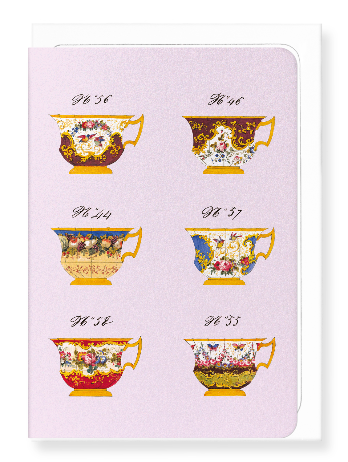 Ezen Designs - French Tea Cup Set F (c. 1825-1850) - Greeting Card - Front