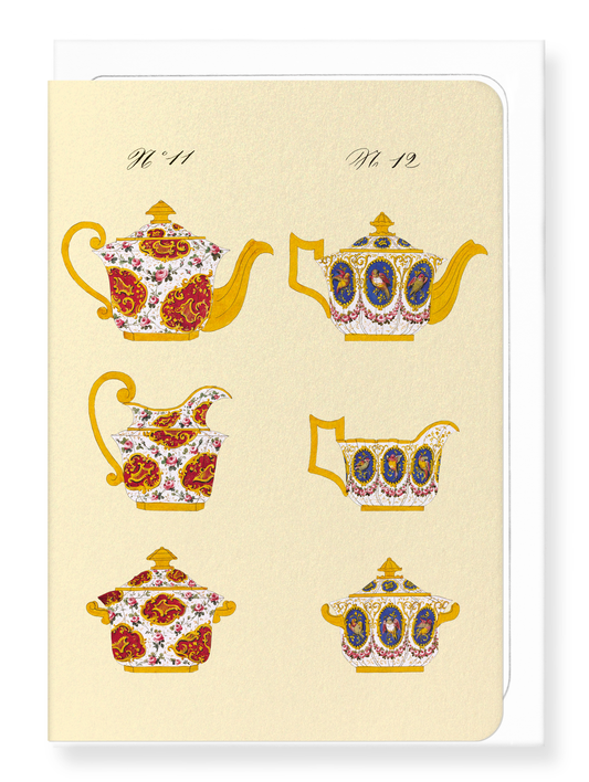 Ezen Designs - French Tea Set B (c. 1825-1850) - Greeting Card - Front
