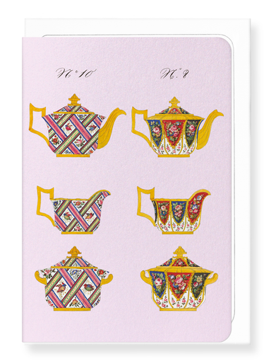 Ezen Designs - French Tea Set C (c. 1825-1850) - Greeting Card - Front