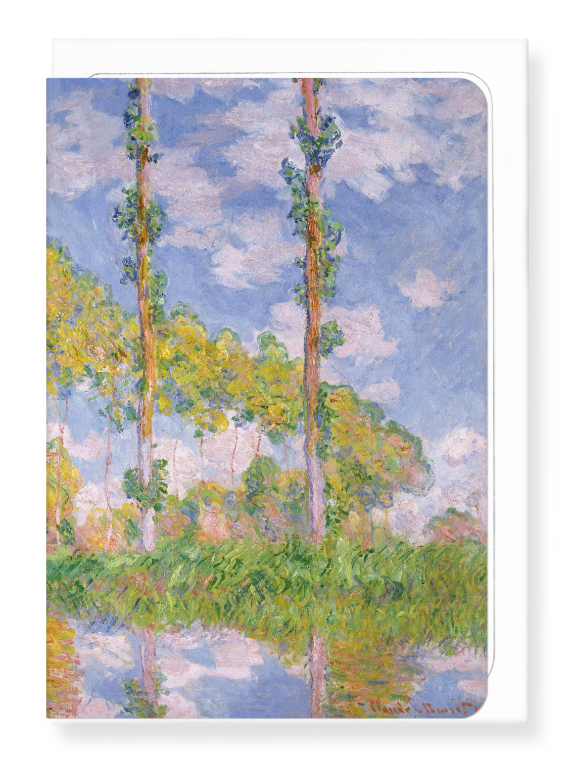 Ezen Designs - Poplars in the Sun (1891) - Greeting Card - Front