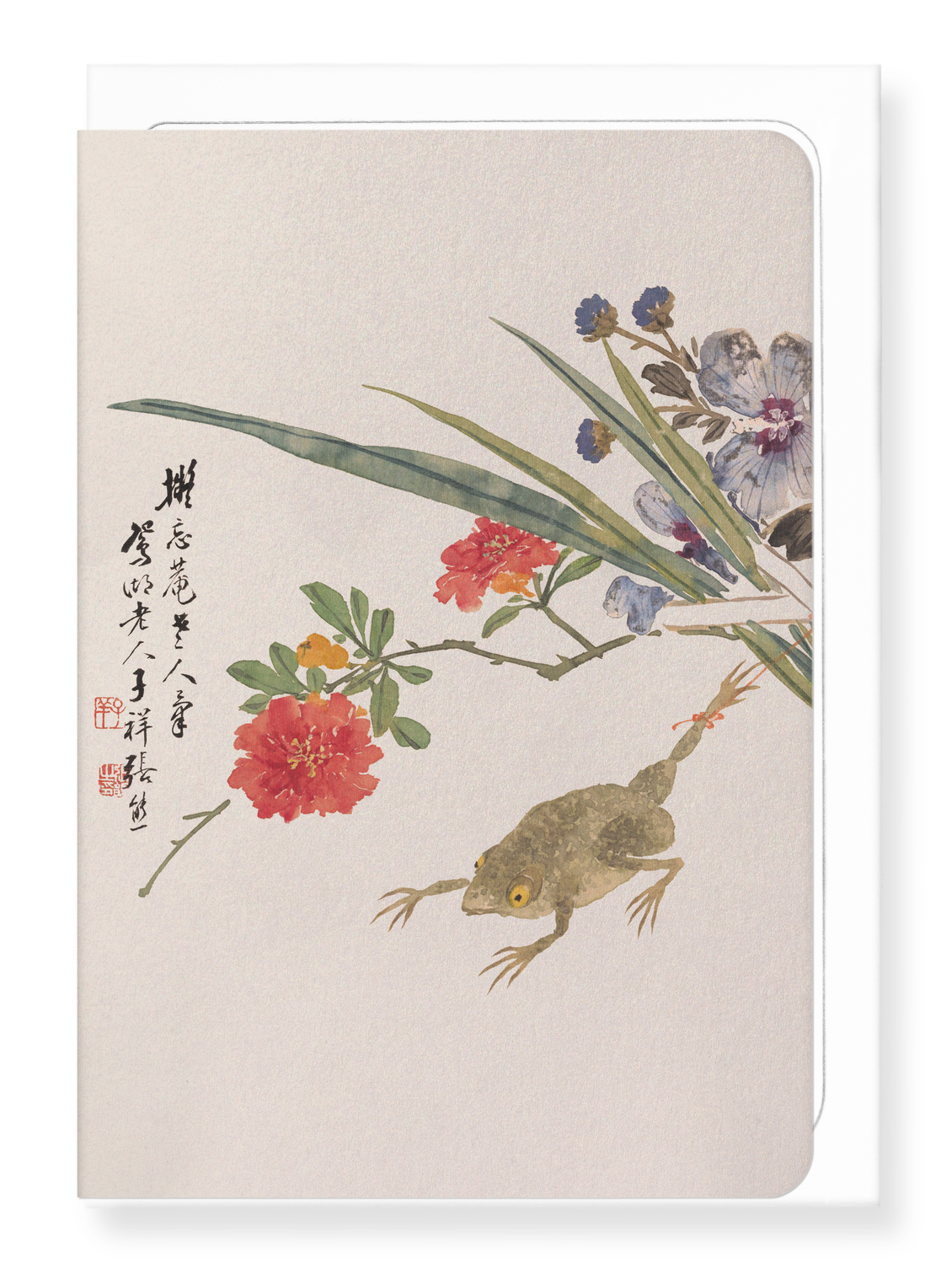 Ezen Designs - Flower and Toad (19th C) - Greeting Card - Front