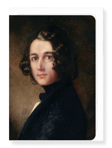 Ezen Designs - Charles Dickens Portrait by Margaret Gillies (1843) - Greeting Card - Front