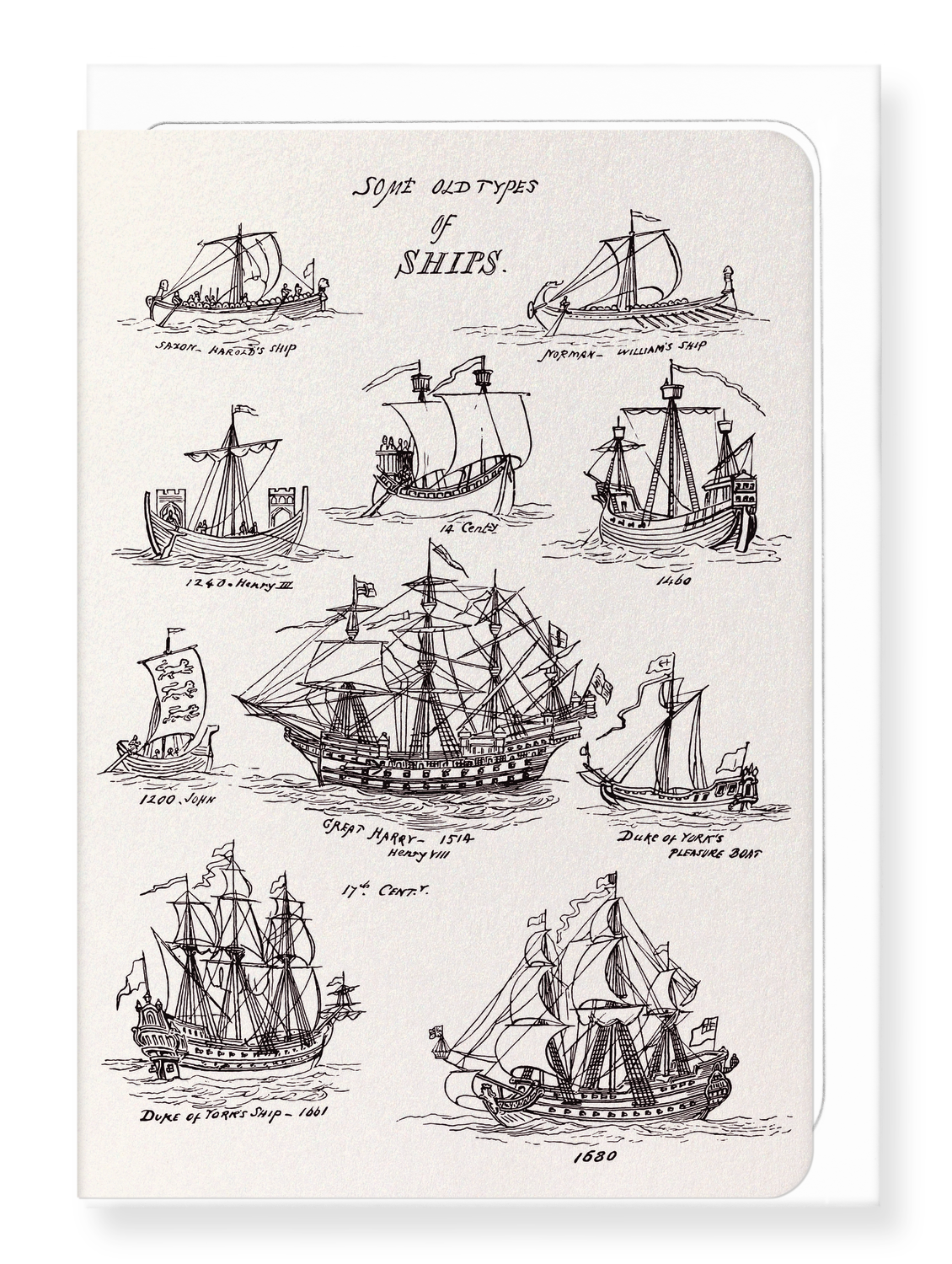 Ezen Designs - Sea Pictures Drawn with Pen and Pencil (1882) - Greeting Card - Front
