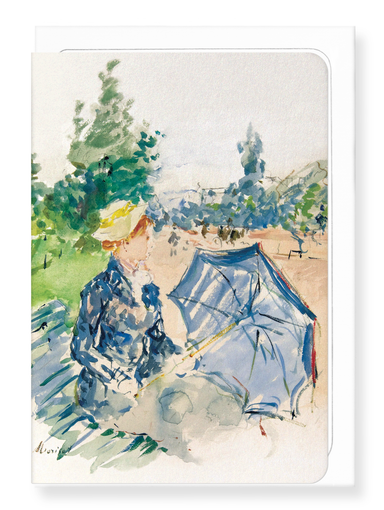 Ezen Designs - Woman Seated at the Avenue du Bois (1885) - Greeting Card - Front